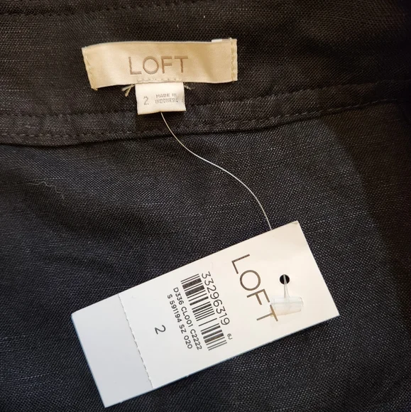 Loft Black Wrap Skirt NWT Size 2 - Picture 4 of 4